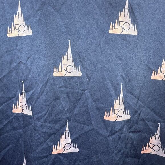 Walt Disney World 50th Anniversary Blue Satin 2 Piece Pajama Set Size 1X - Picture 12 of 16